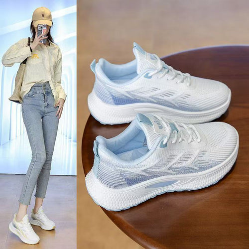 Damen Sportliche Lauf-Sneaker mit atmungsaktiver Oberflächenstruktur EB