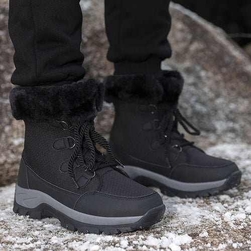 Damen Fleecegefütterte Winter-Boots mit rutschfester Sohle und hohem Knöchelschutz EB