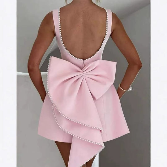 Damen A-Linien Cocktailkleid mit Perlenverzierung EB