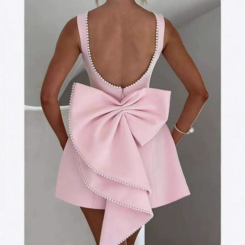 Damen A-Linien Cocktailkleid mit Perlenverzierung EB