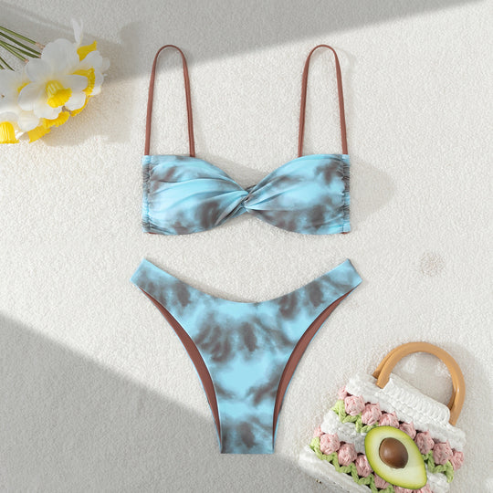 Damen Bikini-Set mit romantischem Twist-Design EB