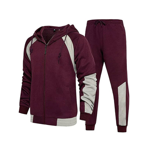 Herren Sportlicher Trainingsanzug mit hohem Kragen und praktischen Taschen EB