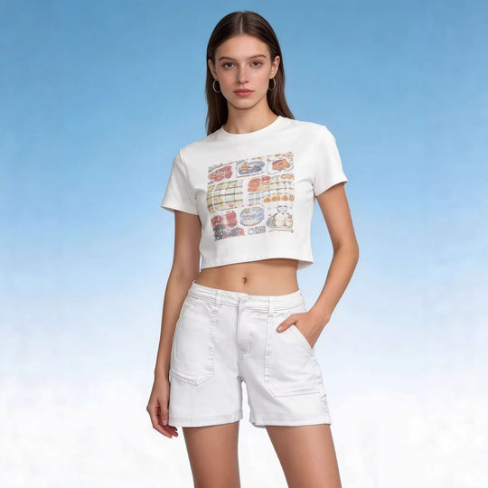 Damen lässige Sommer-Shorts mit seitlichen Taschen und komfortablem Schnitt EB