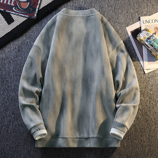 Damen Sweatshirt mit Rippstruktur und bequemen Schnitt EB