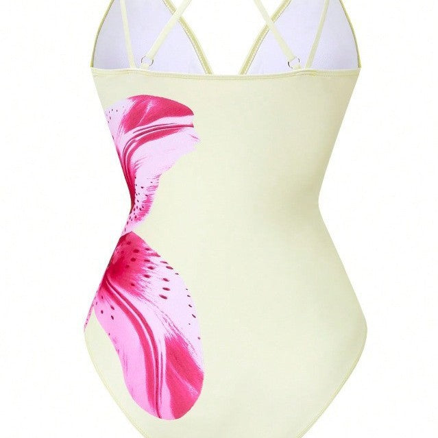 Damen Badeanzug mit elegantem Blumenprint EB