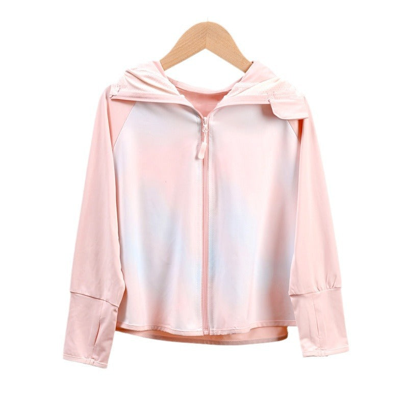 Damen atmungsaktive Sonnenschutzjacke mit Reißverschluss EB