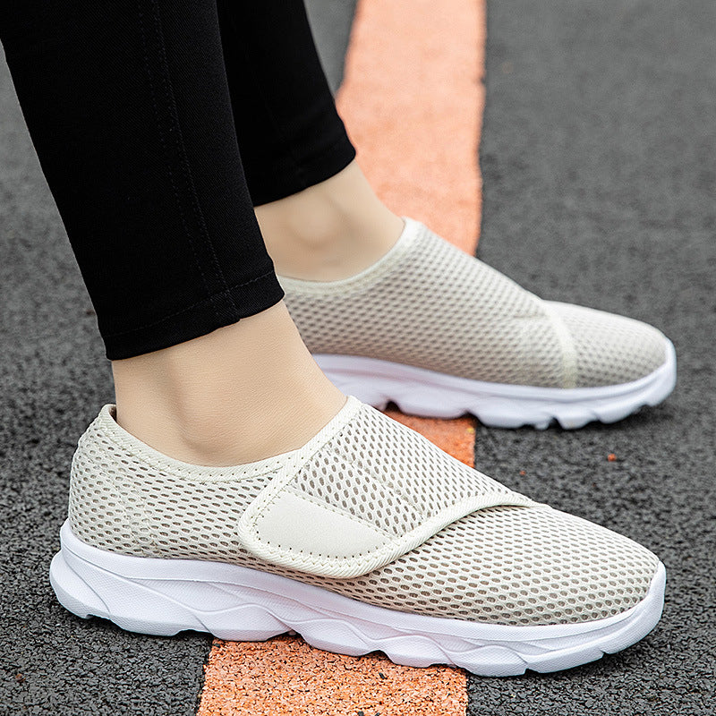 Damen Atmungsaktive Slip-On Sneakers mit elastischem Riemen EB