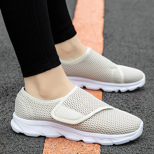 Damen Atmungsaktive Slip-On Sneakers mit elastischem Riemen EB