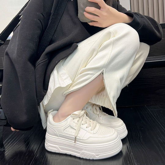Damen Komfortable Sneakers mit dicker Sohle und atmungsaktivem Obermaterial EB