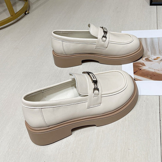 Damen Bequeme Mokassins mit modischen Schnallen-Details EB