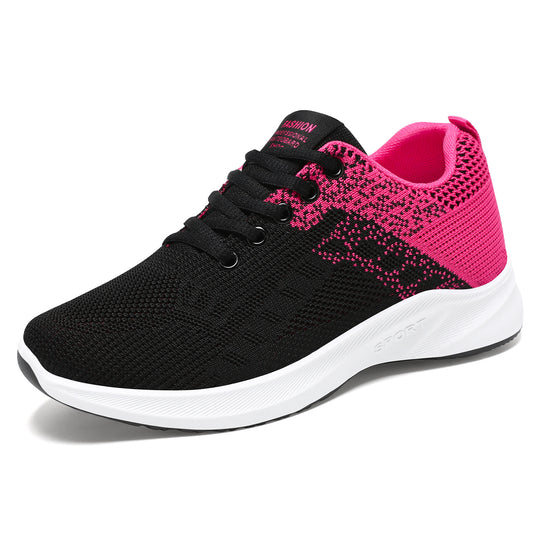 Damen nan nahtloser Strick-Fitnesssneaker mit ergonomischem Fersenhalt, flexibler Zehenkappe und reaktiver EVA-Dämpfung EB