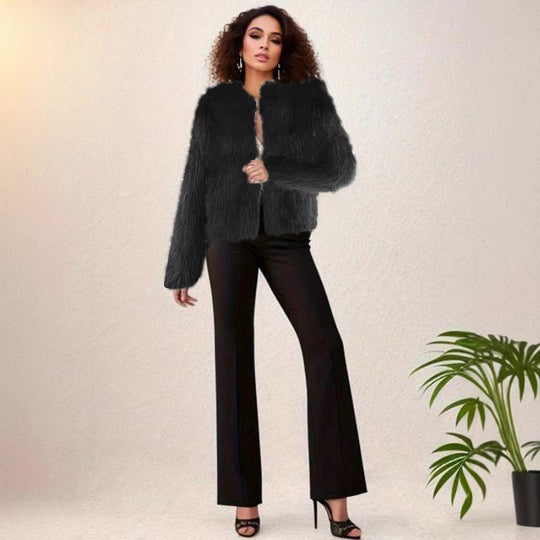 Damen flauschige Shortjacke EB