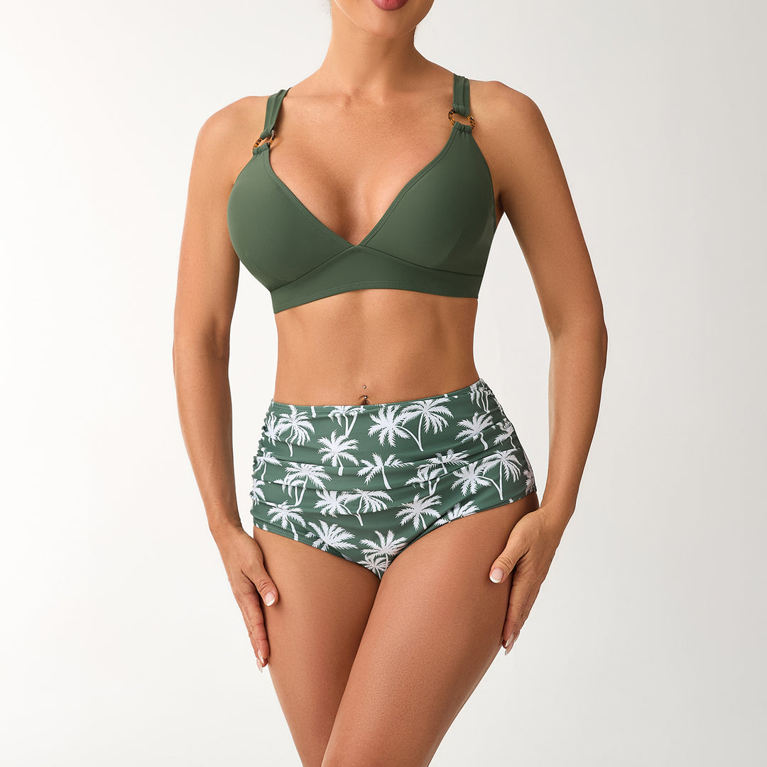 Damen Bikini-Set mit modischem Hochbund und elegantem Trägersystem EB