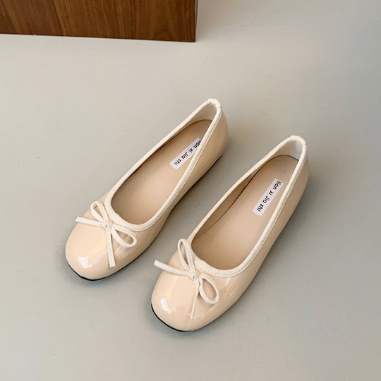 Damen Ballerinas mit dekorativer Schleifenapplikation und komfortablem Fußbett EB