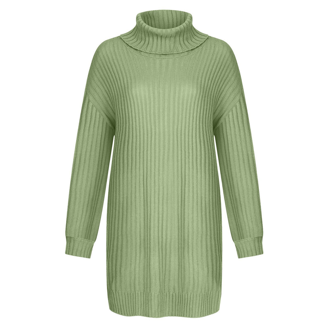 Damen Strickkleid mit hohem Kragen EB