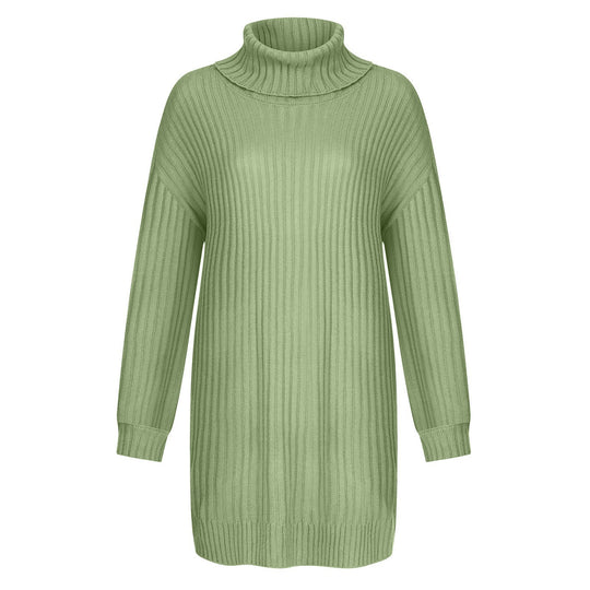 Damen Strickkleid mit hohem Kragen EB