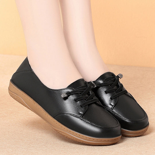 Damen Komfortable Sneaker mit elastischen Schnürsenkeln und atmungsaktivem Innenfutter EB