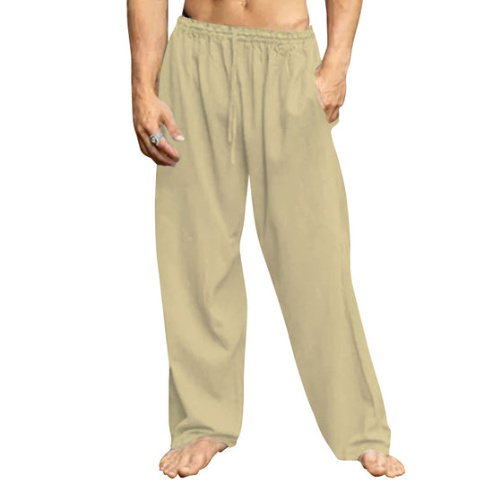 Herren bequeme Freizeit-Hose mit elastischem Bund und seitlichen Eingrifftaschen EB