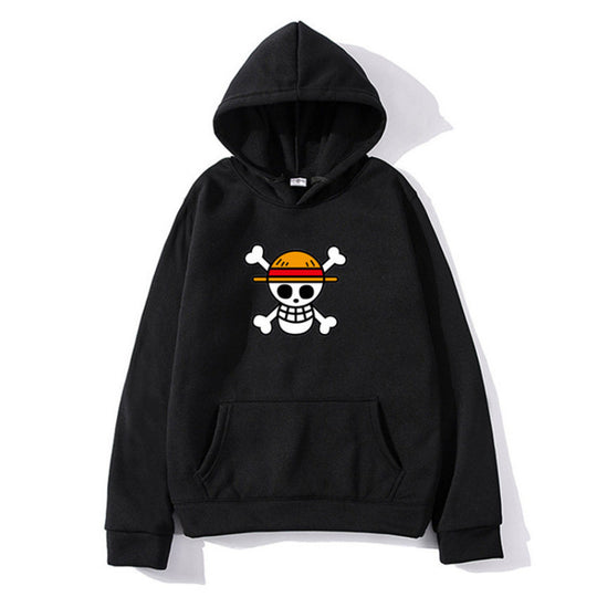 Damen Kapuzenpullover mit kreativem Piratenmotiv und bequemer Passform EB