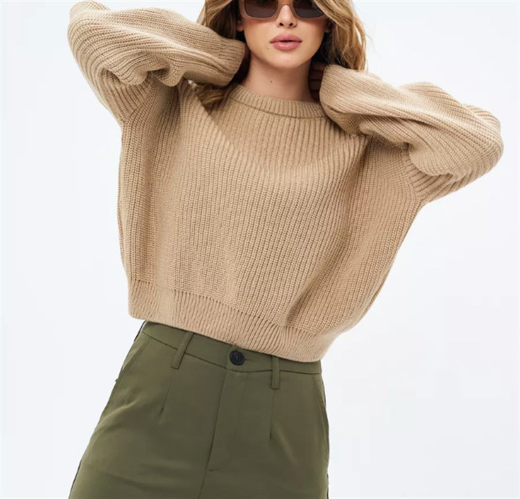 Damen lässiger Strickpullover EB