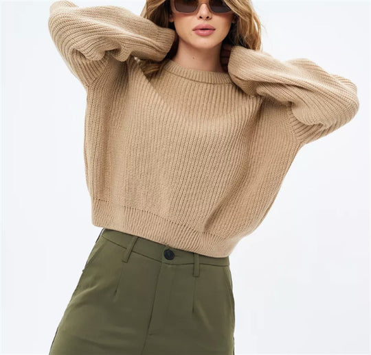 Damen lässiger Strickpullover EB