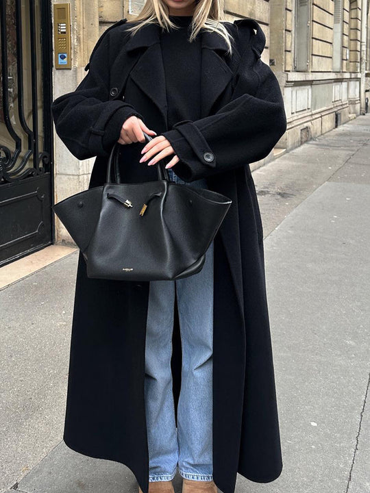 Damen oversized Wollmantel EB
