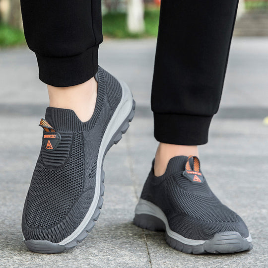 Damen Komfortable Slip-On Sneakers mit flexiblem Strickoberteil EB