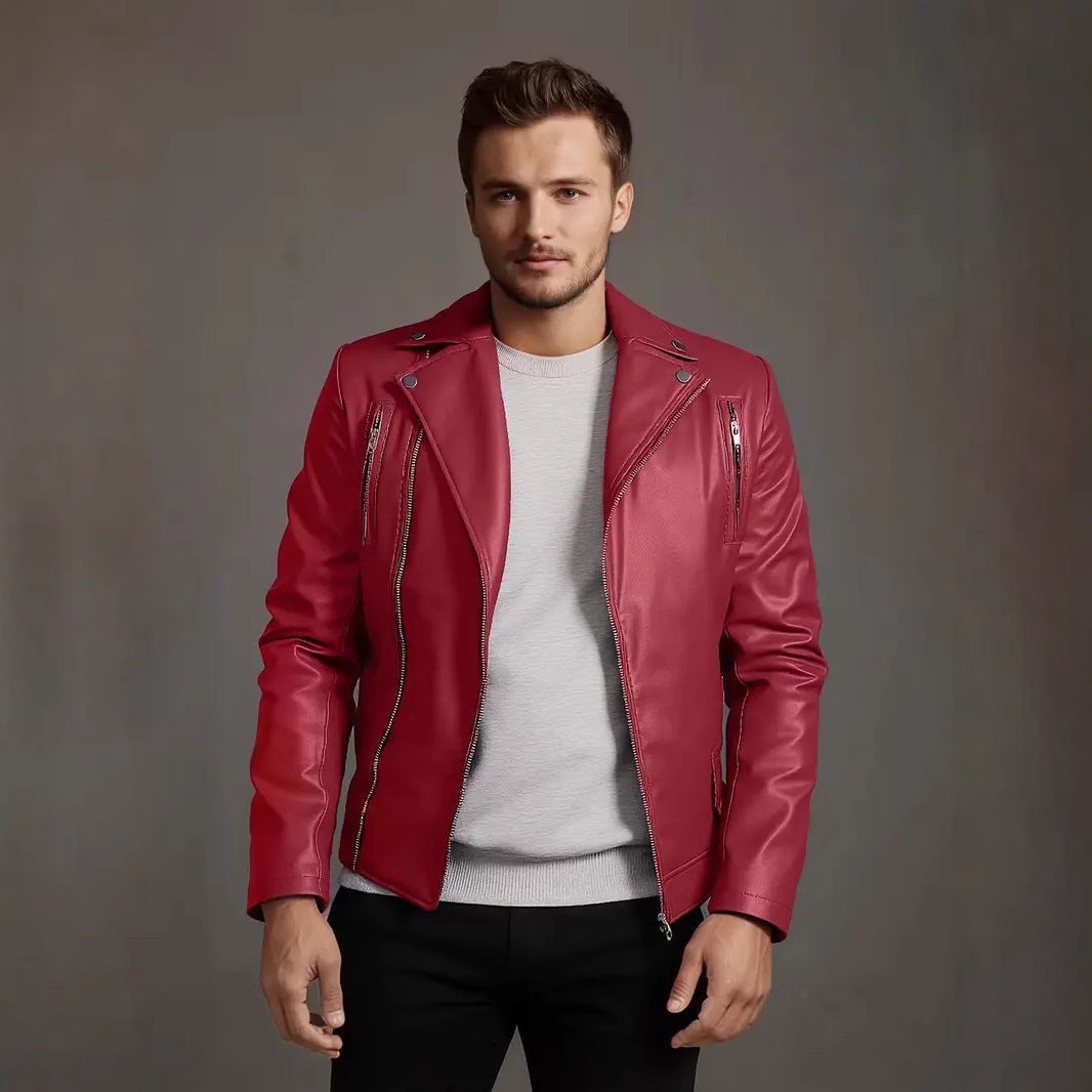 Herren Bikerjacke mit Steppnähten