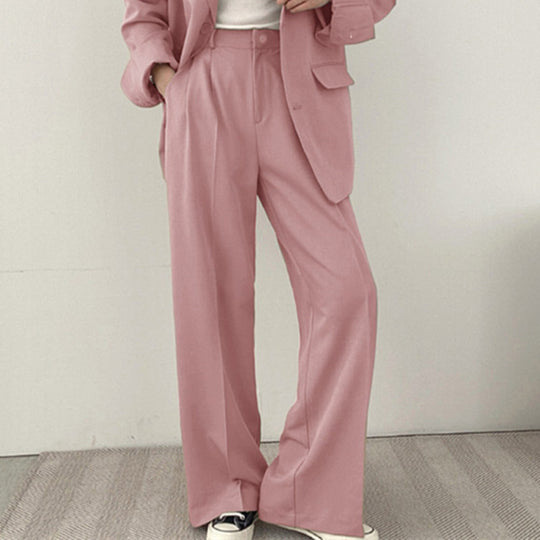 Damen elegantes Blazer-Set mit weitem Schnitt EB