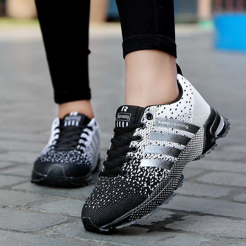 Herren leichte Strick-Running-Sneaker mit integrierter Fersen-Luftkammer und griffiger Trailsohle EB