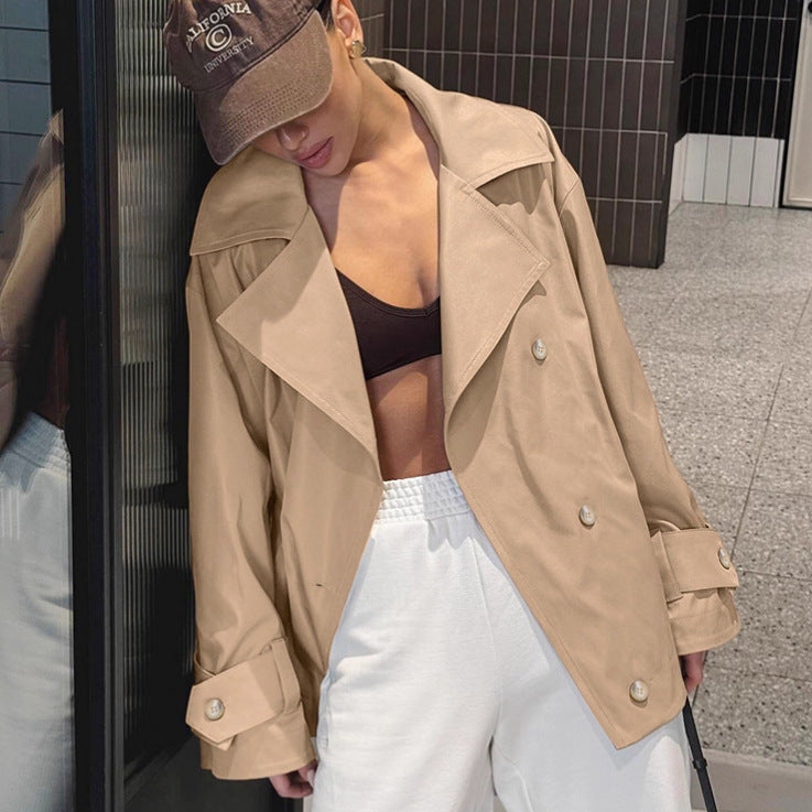 Damen Oversized Trenchcoatjacke mit eleganten Details EB