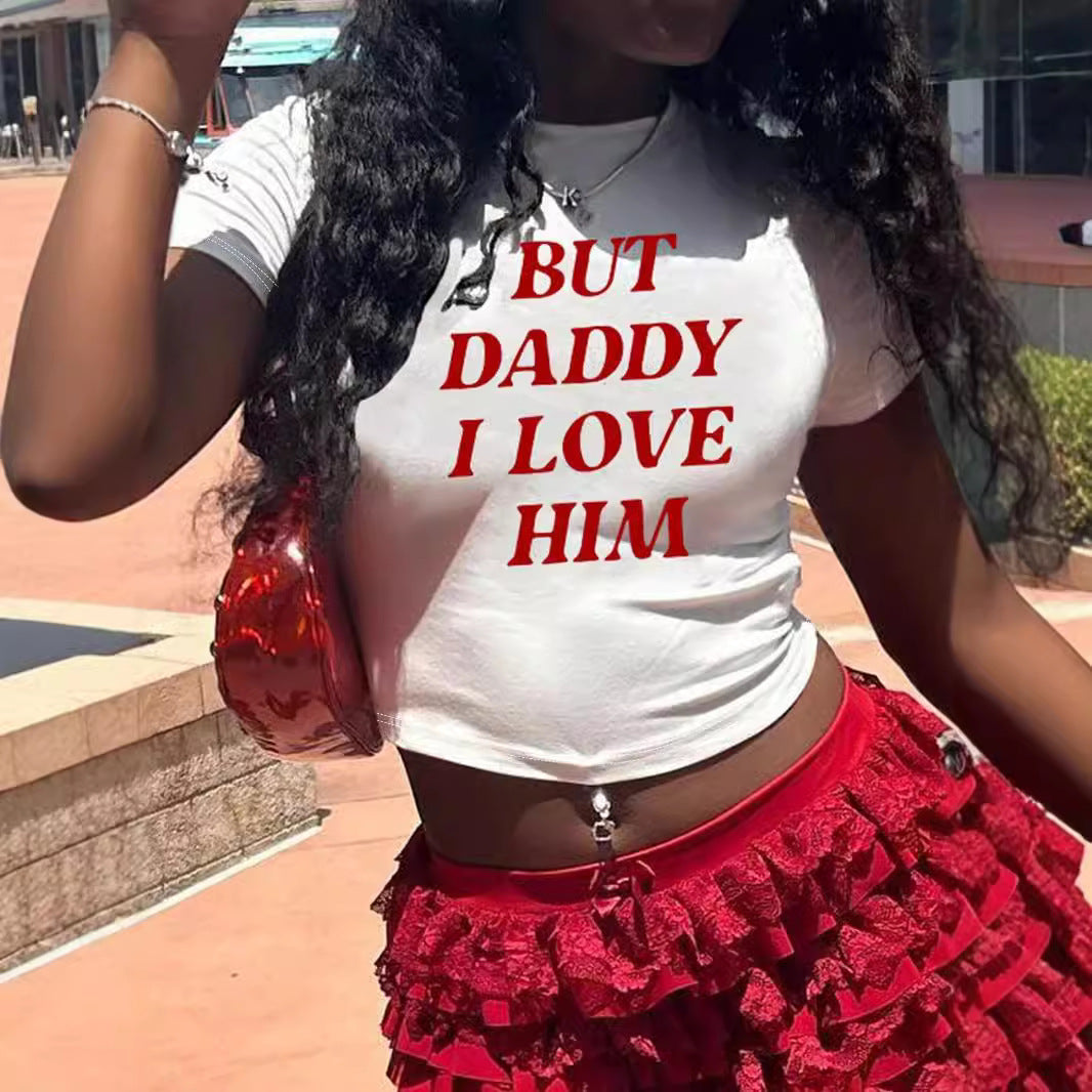 Damen Crop-Top mit auffälligem Schriftzug EB