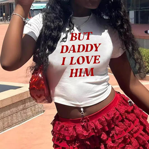Damen Crop-Top mit auffälligem Schriftzug EB