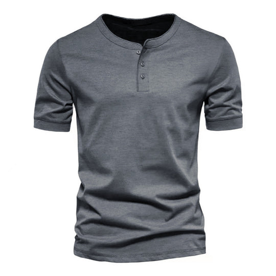 Herren Kurzarm-Henley-Shirt mit praktischer Knopfleiste und bequemer Passform EB