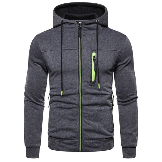 Damen Sportliche Kapuzenjacke mit praktischen Taschen und stylischen Reißverschluss EB