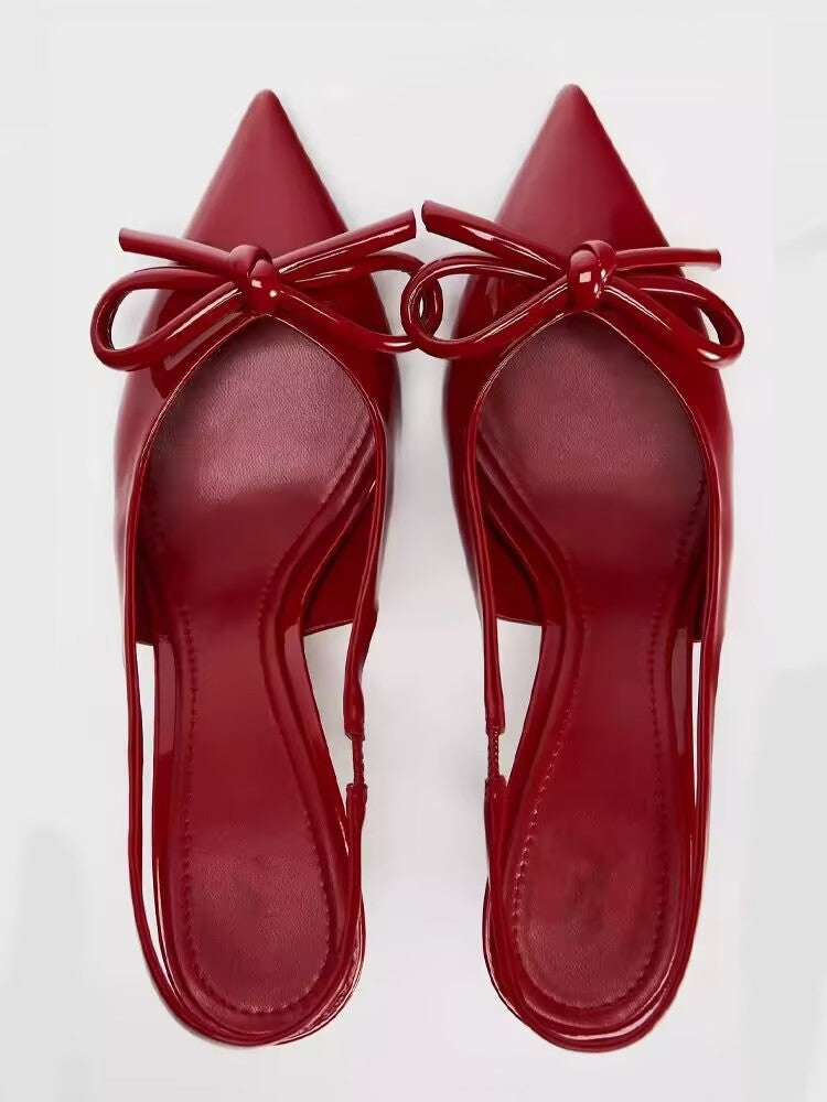 Damen Slingback-Pumps mit eleganter Schleifenverzierung EB