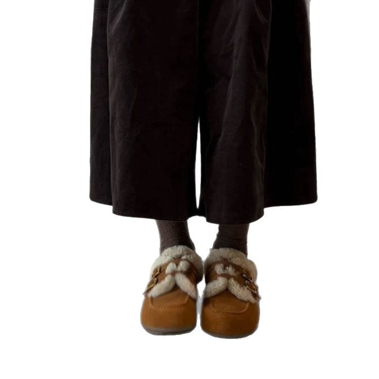 Damen Clogs mit kuscheligem Innenfutter und modischem Schnallenverschluss EB