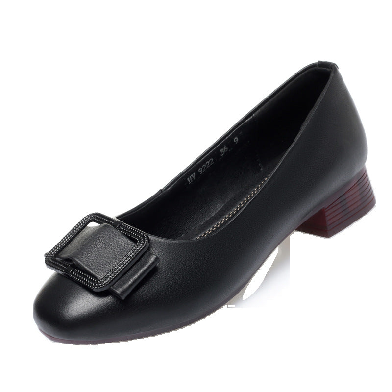 Damen Komfortable und elegante Ballerinas mit modischem Schnallen-Detail EB