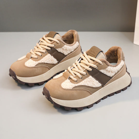 Damen Sportliche Sneakers mit Warmfutter und rutschfester Laufsohle EB