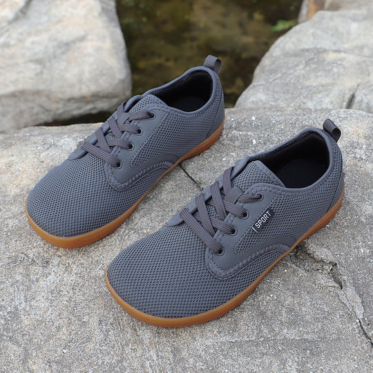 Damen Sportliche Freizeit-Sneaker aus atmungsaktivem Mesh mit rutschfester Sohle EB