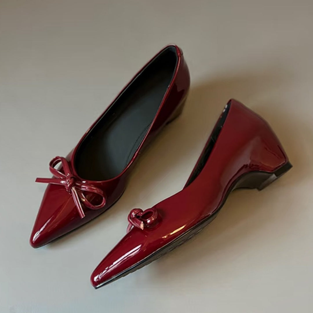 Damen elegante Pumps mit modischem Schleifenakzent und bequemer Passform EB