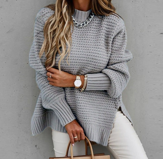 Damen Oversized Pullover mit strukturiertem Strick EB