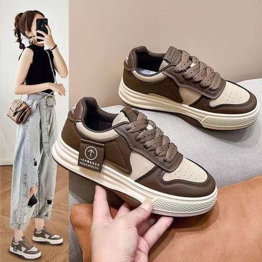 Damen Sportliche Sneaker mit dicker Sohle und atmungsaktivem Obermaterial EB