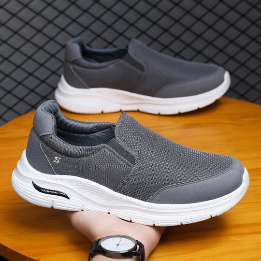 Damen Bequeme Slip-On Sneakers mit atmungsaktivem Obermaterial und dämpfender Laufsohle EB