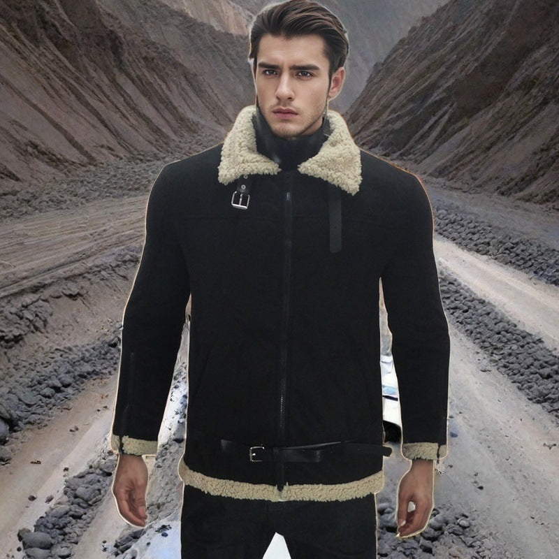 Herren luxuriöse Lammfelljacke EB