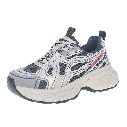 Damen Sportliche Chunky Sneakers mit atmungsaktiver Netzoberfläche EB