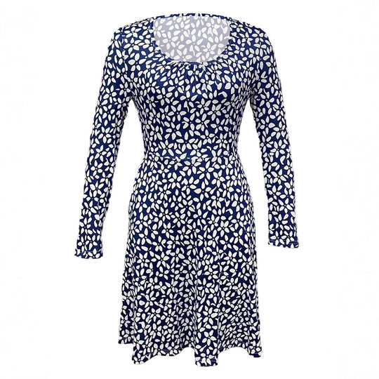 Damen Kleid mit floralem Muster und praktischen Taschen EB