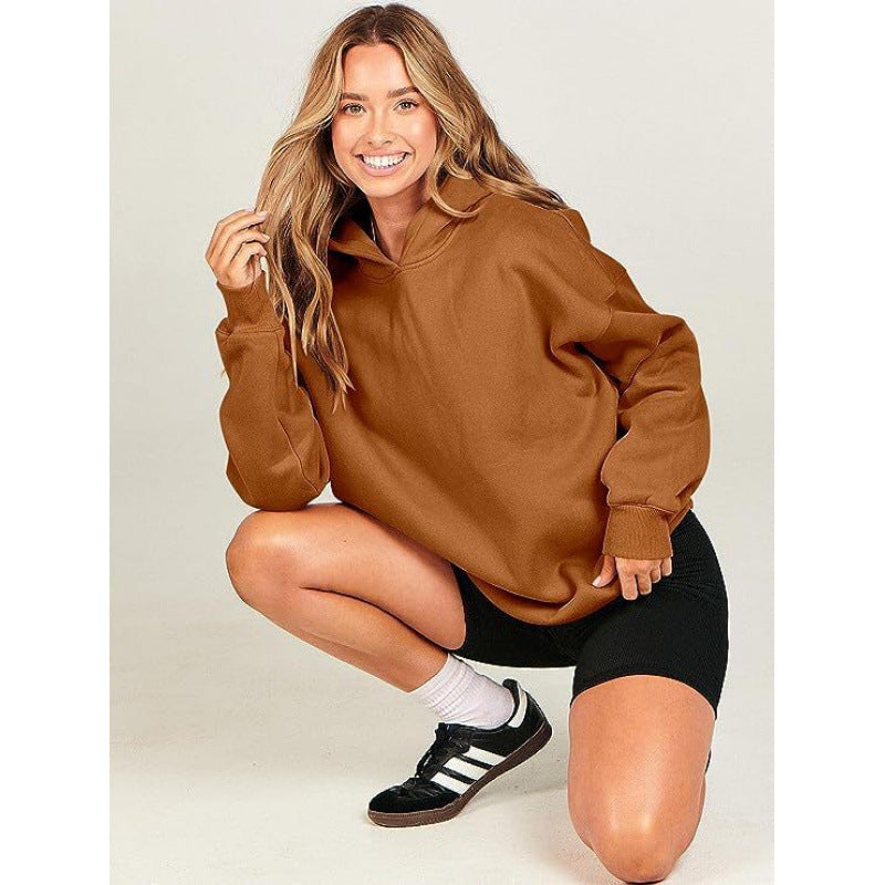 Damen bequeme Kapuzen-Sweatshirt EB