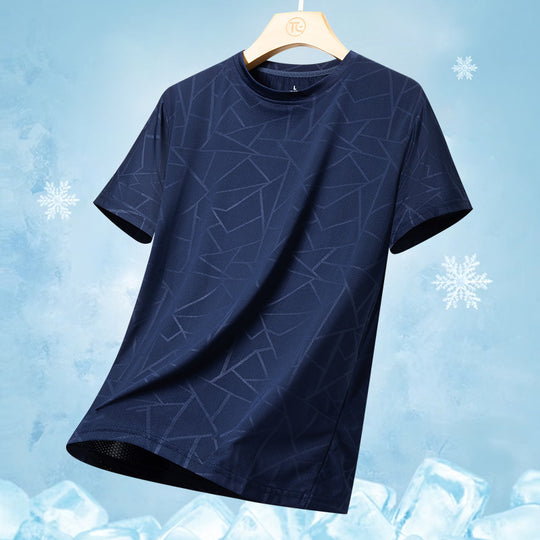 Herren nan atmungsaktives Funktionsshirt mit Jacquard-Struktur und schnelltrocknender Performance EB
