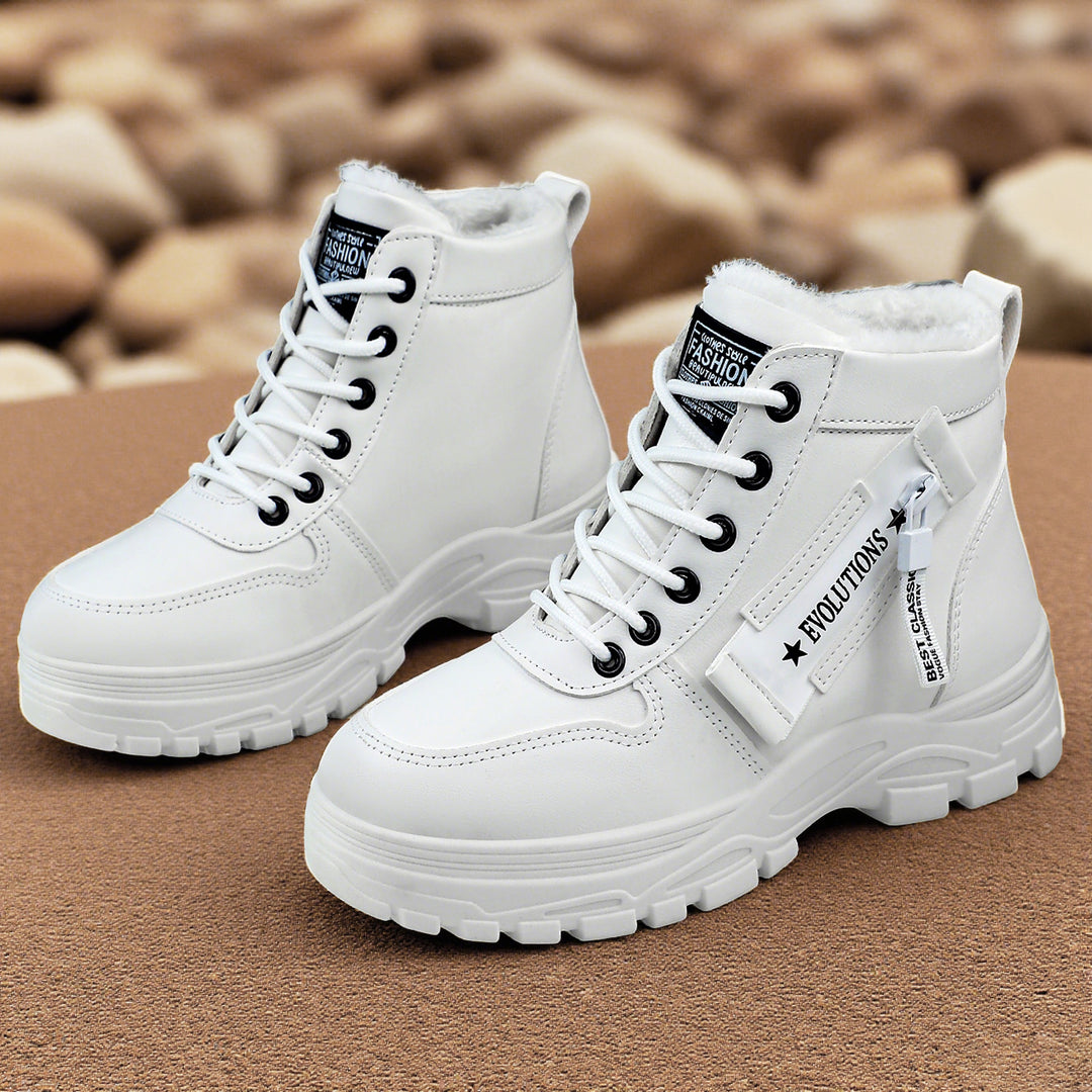 Damen Stylische und isolierte Winterstiefel mit rutschfester Sohle EB